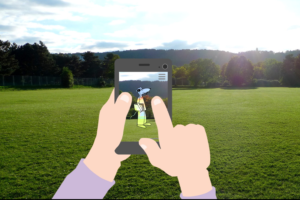 Leseratte in augmented reality in Dottendorf
