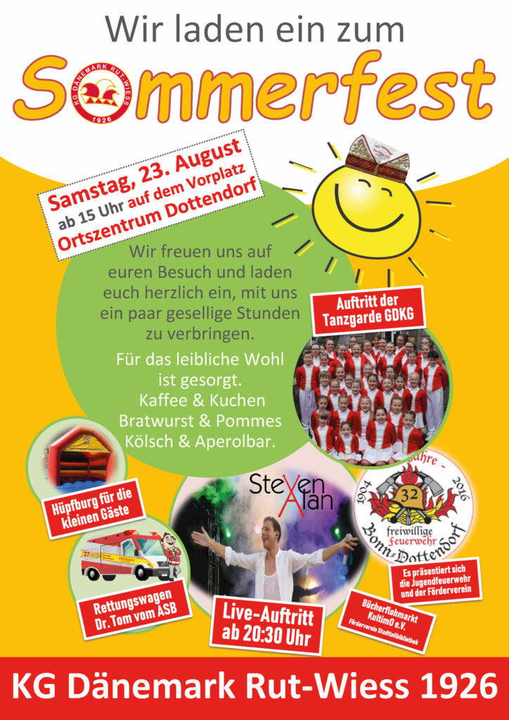 Plakat zum Sommefest in Dottendorf am 23.08.2025